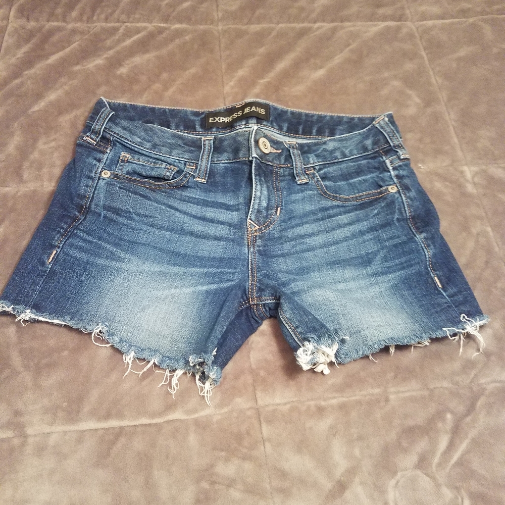 Raw hem shorts size 0